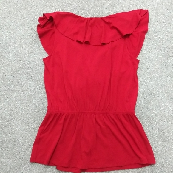 NWT Sz S Ralph Lauren Ruffle V Neck Sleeveless Top - Picture 3 of 8